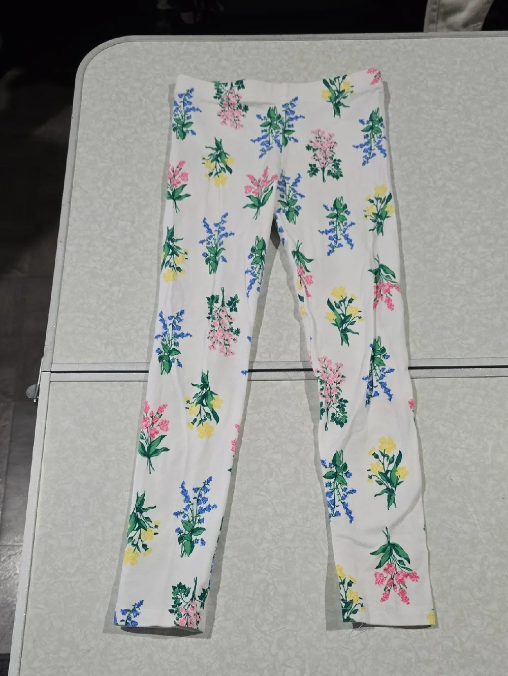 Carter's White Floral Print Girls' Leggings Size 6